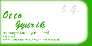 otto gyurik business card