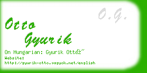 otto gyurik business card